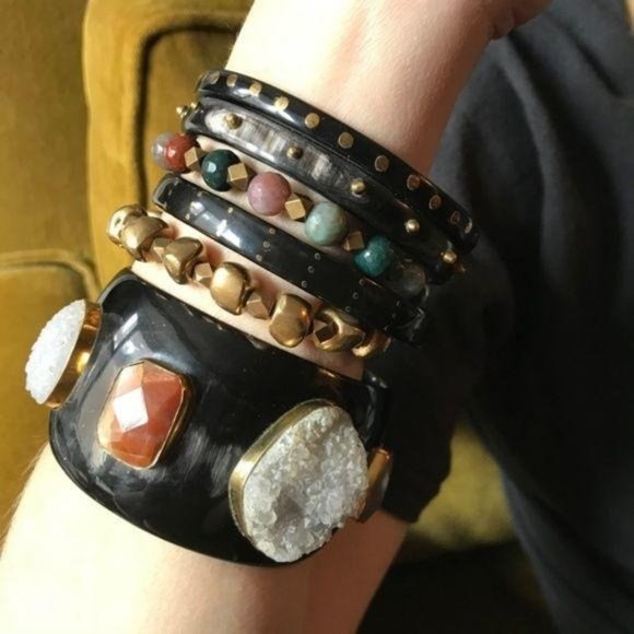 Ashley Pittman Jewelry - SALE Ashley Pittman Dark Horn Druzy Kenya Bangle